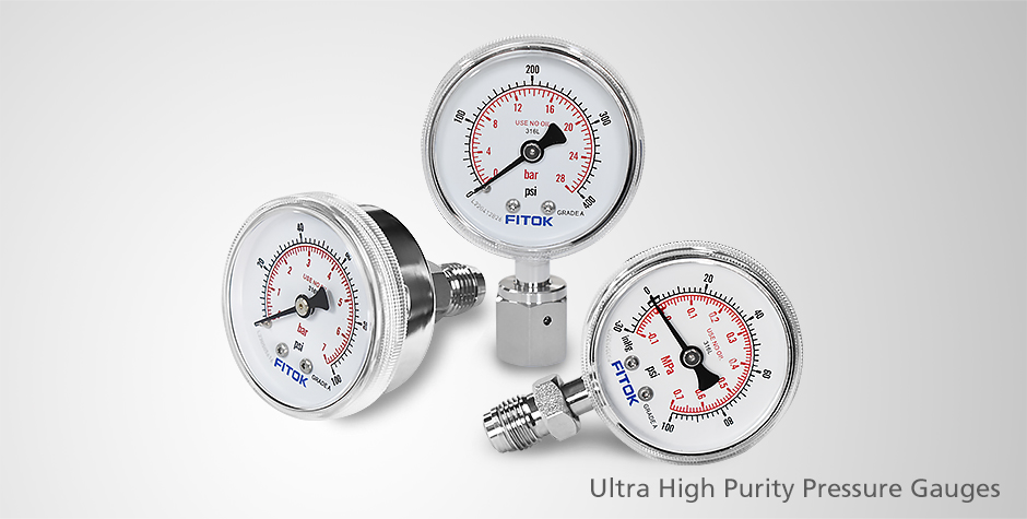FITOK Ultra High Purity Pressure Gauges