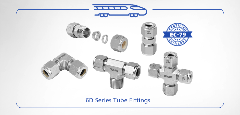 FITOK 6D series tube fittings have been successfully used in the hydrogen powered train