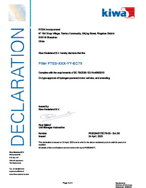 EC-79 Declaration (FT Series Filters)
